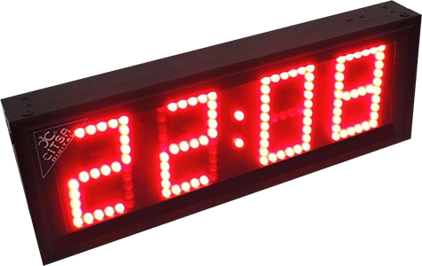 Reloj pared digital led rojo de 36x15cm - Alcofertas